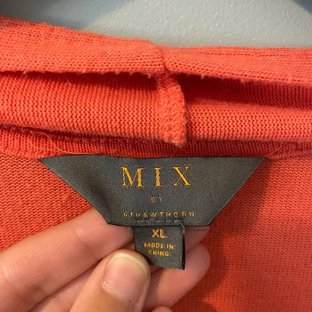 Mix by 41 Hawthorn Coral Open Front Cardigan